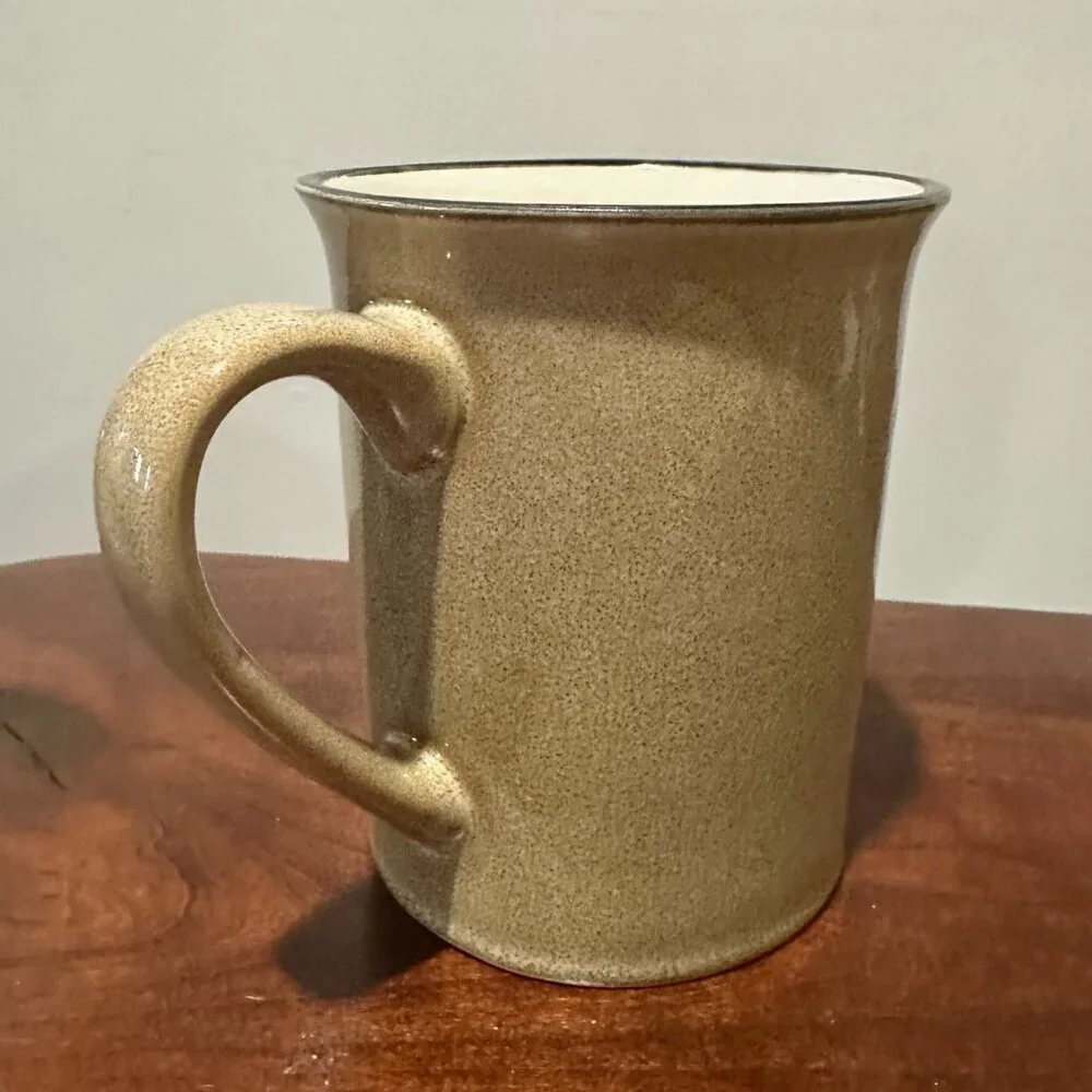 Pier 1 Owl Buddy Stoneware Coffee Mug Brown 16 oz Cup Twee Cottagecore Gift